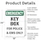 Signmission Key Box For Police And EMS Only, 18 in W x Rectangle, Aluminum OS-2PACK-EM-A-1824-V-10458 - alternate 3